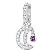 Swarovski Remix Collection Charm, Moon, White, Rhodium plating