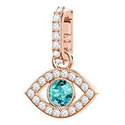 Swarovski Remix Collection Charm, Evil Eye, Multi-colored, Rose gold plating