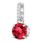 Swarovski Remix Collection Charm, January, Red, Rhodium plating