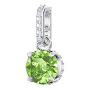 Swarovski Remix Collection Charm, August, Light Green, Rhodium plating