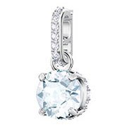 Swarovski Remix Collection Charm, April, White, Rhodium plating