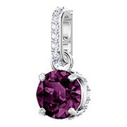 Swarovski Remix Collection Charm, February, Purple, Rhodium plating