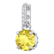 Swarovski Remix Collection Charm, November, Yellow, Rhodium plating