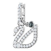 Swarovski Remix Collection Charm, Swan, White, Rhodium plating