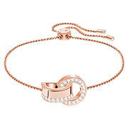 Hollow Bracelet, White, Rose gold plating