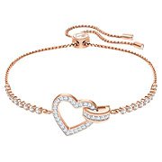 Lovely Bracelet, White, Rose gold plating