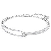 Lifelong Bangle, White, Rhodium plating