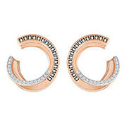 Hero Pierced Earrings, Gray, Rose Gold Plating