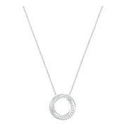 Hilt Necklace, White, Rhodium plating