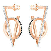 Hero Pierced Earrings, Multi-colored, Rose Gold Plating