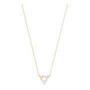 Heroism Necklace, Small, White, Rose gold plating