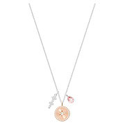 Zodiac Pendant, Sagittarius, Pink, Rhodium plating