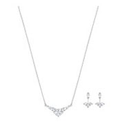 Lady Set, White, Rhodium plating