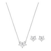 Lady Set, Small, White, Rhodium plating