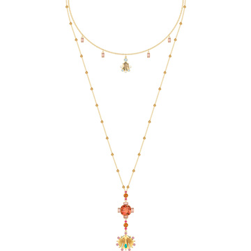  Your browser doesn't support embedded videos. Lucky Goddess Necklace, Multi-colored, Gold plating