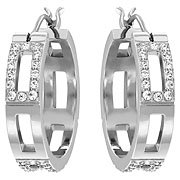 Cubist hoop pierced earrings