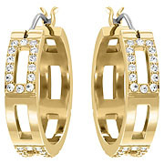 Cubist hoop pierced earrings