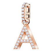 Swarovski Remix Collection Charm A, White, Rose gold plating