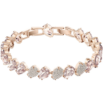 Mix Bracelet, Pink, Rose gold plating